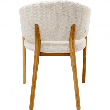 Stoel met armleuningen August creme Kare Design