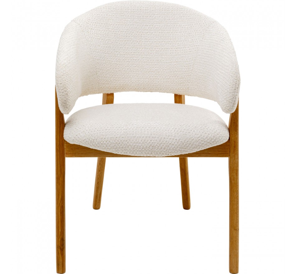 Chair with armrests August cream Kare Design