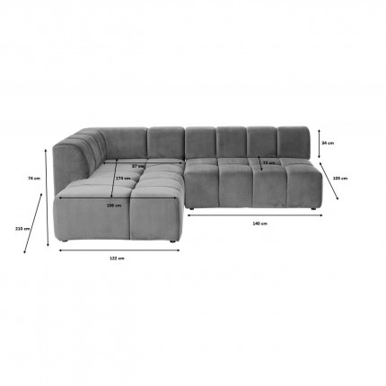 Corner Sofa Belami khaki left Kare Design