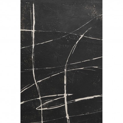 Schilderij Sketch 120x120cm zwart Kare Design