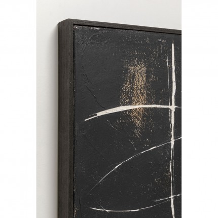 Schilderij Sketch 120x120cm zwart Kare Design