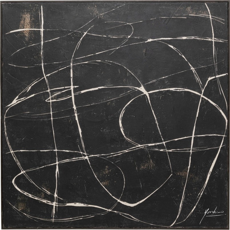 Tableau sur toile Sketch noir 120x120cm