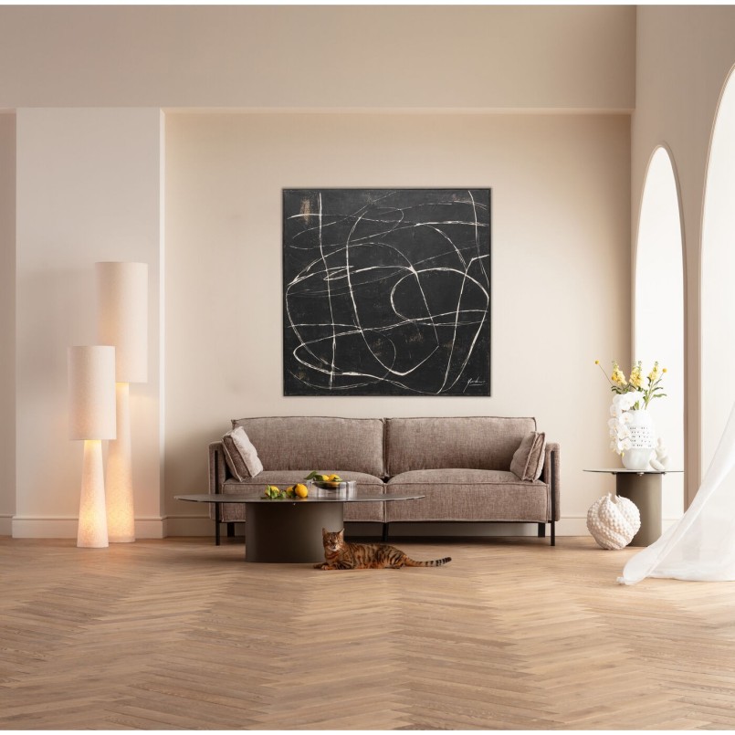 Tableau sur toile Sketch noir 120x120cm