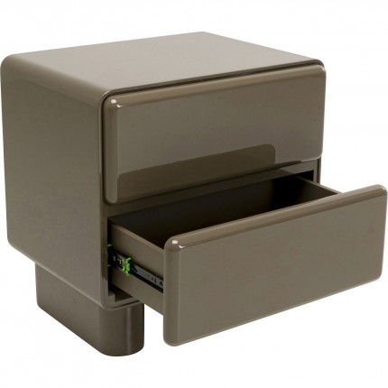 Nachtkastje Eliano 2 lades khaki Kare Design