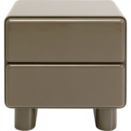 Nachtkastje Eliano 2 lades khaki Kare Design