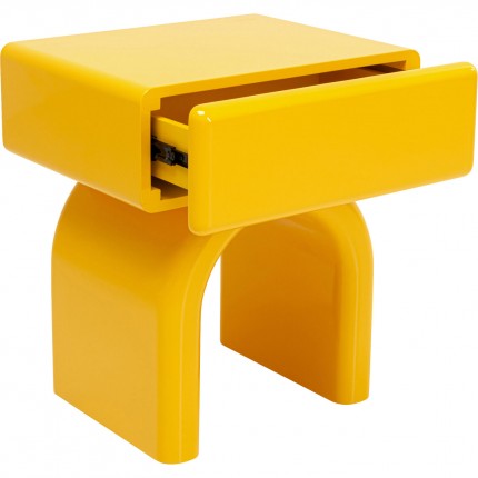 Nightstand Eliano 1 drawer yellow Kare Design