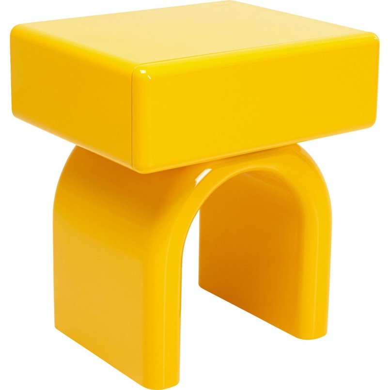Petite commode Eliano jaune 57x50cm