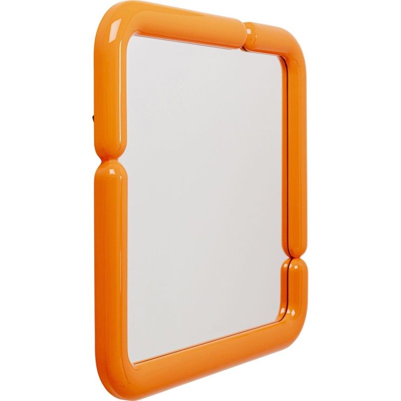 Miroir mural Eliano orange 90x90cm