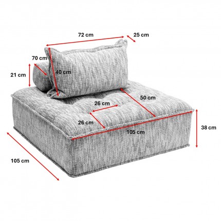 Sofa element Portofino dark blue Kare Design