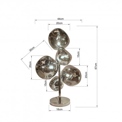 Tafellamp Burbuja 65cm veelkleurig Kare Design