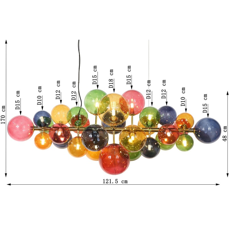 Hanglamp Scala Balls veelkleurig Kare Design