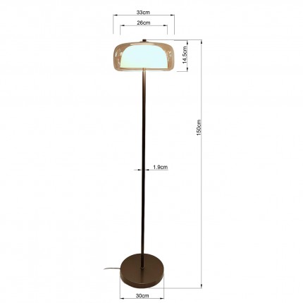 Vloerlamp Shield 150cm Kare Design