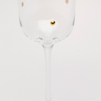 Champagne Glass Glam Dots gold (4/set) Kare Design