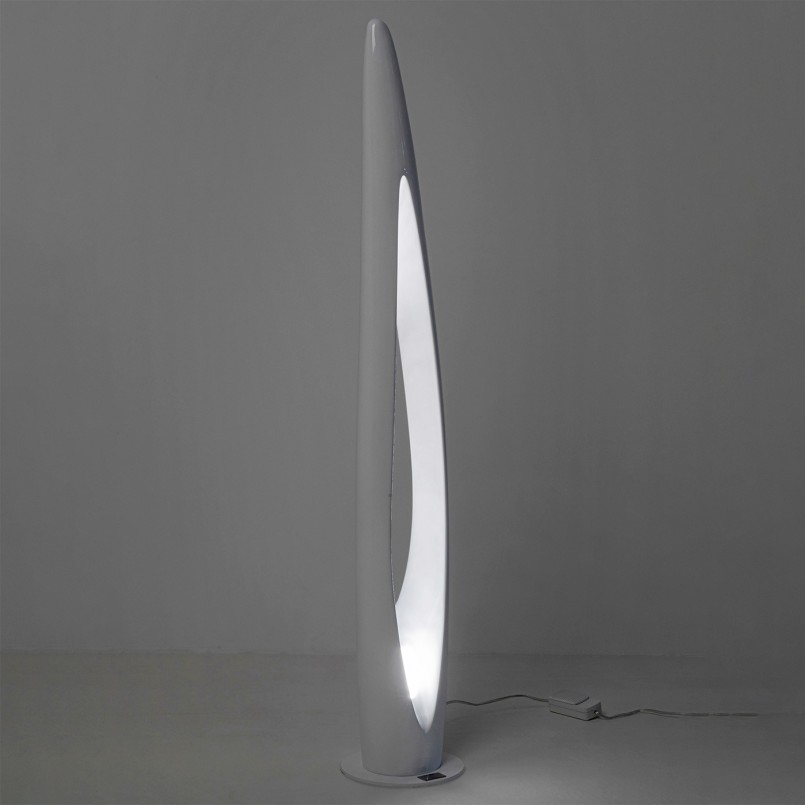 Vloerlamp Flow Flame 132cm wit Kare Design