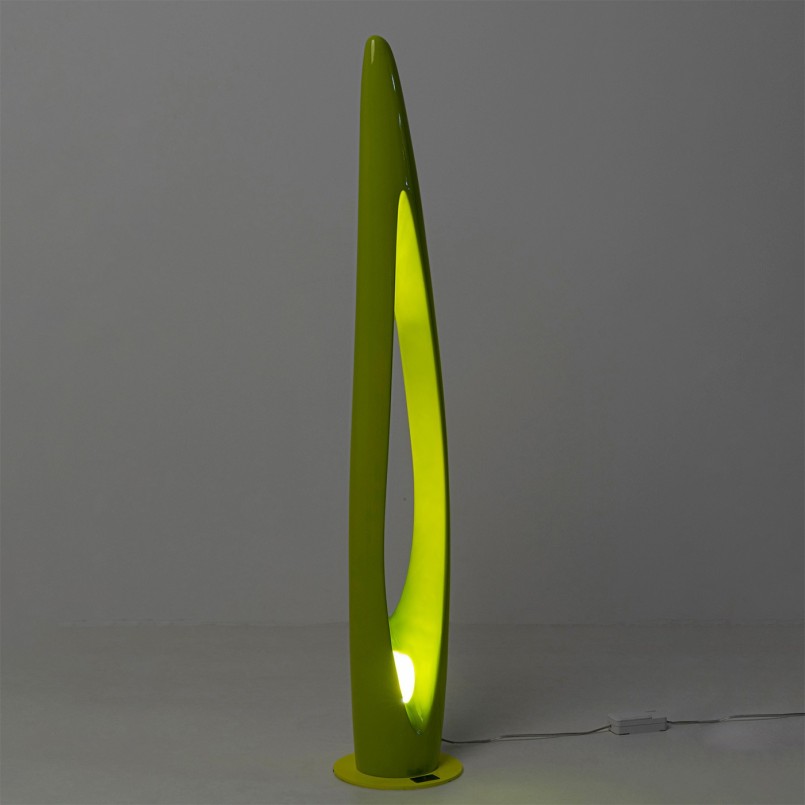 Vloerlamp Flow Flame 132cm groen Kare Design