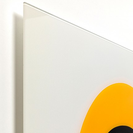 Glass Picture retro woman yellow 80x120cm Kare Design