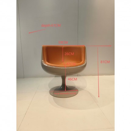Draaifauteuil Club oranje Kare Design