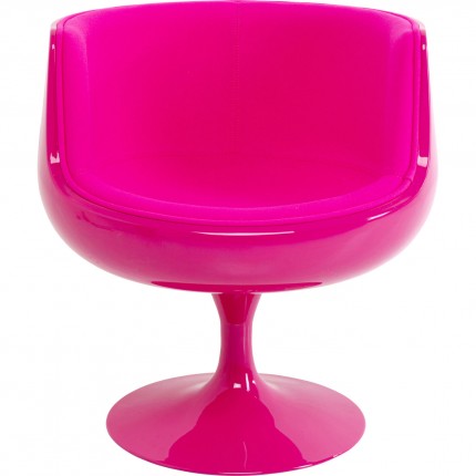 Swivel Armchair Club pink Kare Design