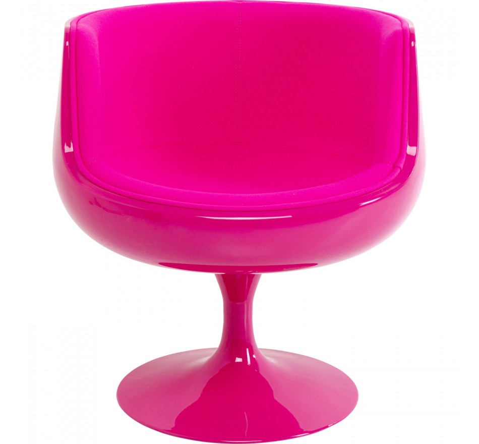 Swivel Armchair Club pink Kare Design