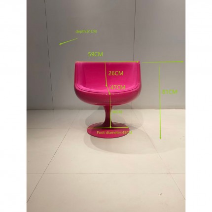 Draaifauteuil Club roze Kare Design