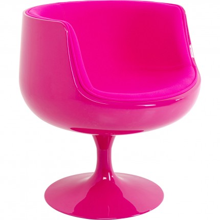 Swivel Armchair Club pink Kare Design