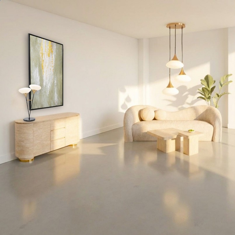 Salontafel Travertino 80x80cm Kare Design