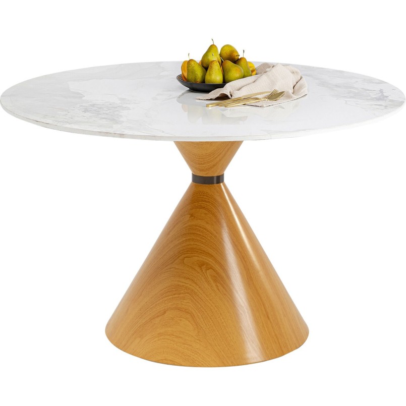 Table Cono Ceramic chêne Ø120cm