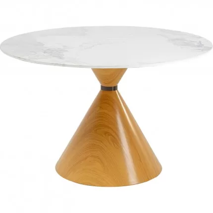 Eettafel Cono Ø120cm keramiek eik Kare Design