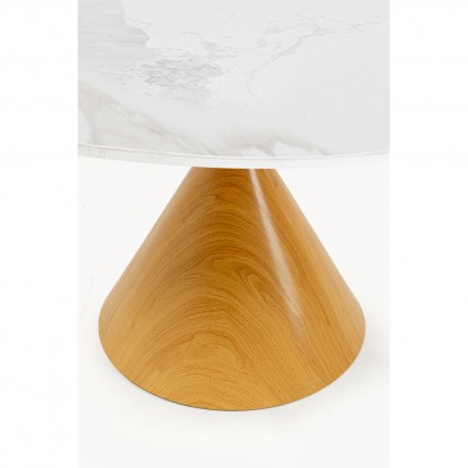 Eettafel Cono Ø120cm keramiek eik Kare Design