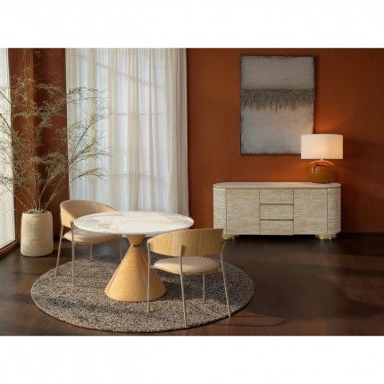 Table Cono Ø120cm ceramic oak Kare Design