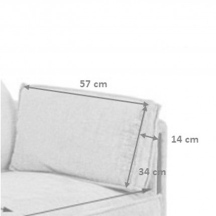 Sofa Victor 3-Zits beige Kare Design