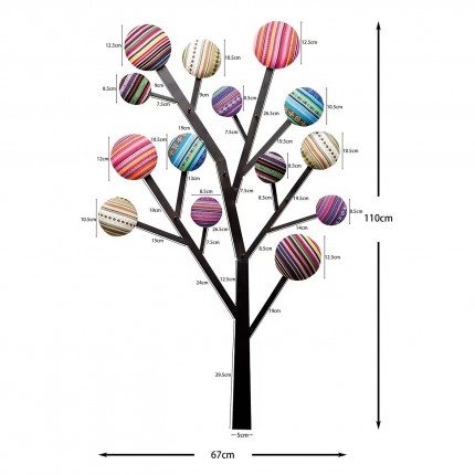 Wand kapstok Bubble Tree 111cm Kare Design