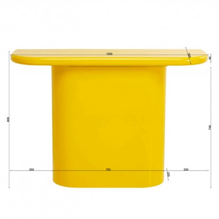 Console Eliano 120x35cm geel Kare Design