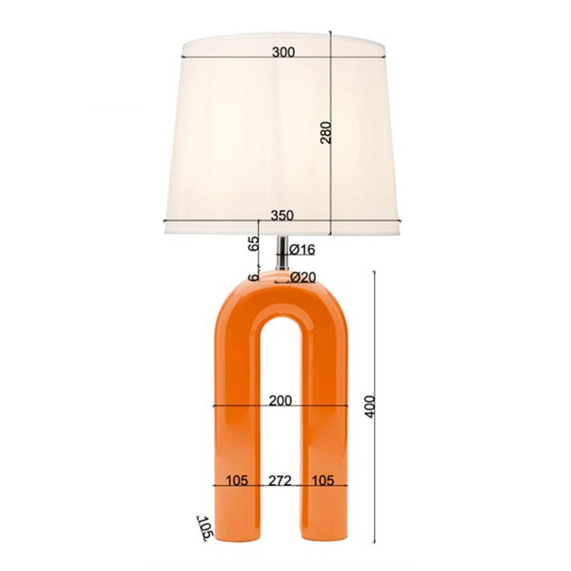 Table Lamp Eliano 53cm orange Kare Design