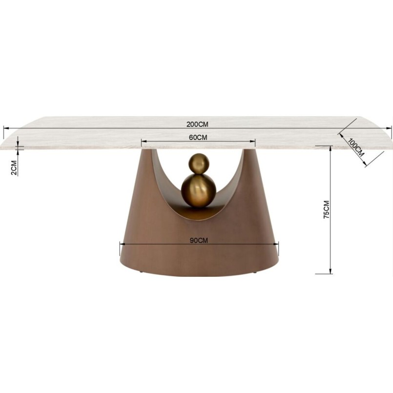 Table Geraldo 200x100cm