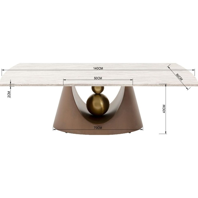 Table basse Geraldo 140x80cm