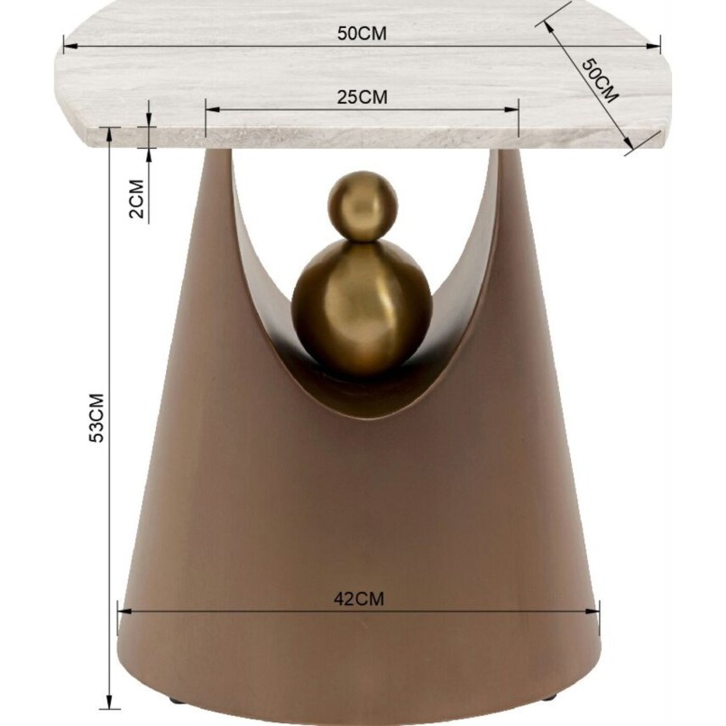 Table d appoint Geraldo 50x50cm