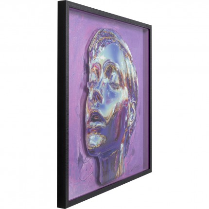 Frame Picture purple face 90x90cm Kare Design