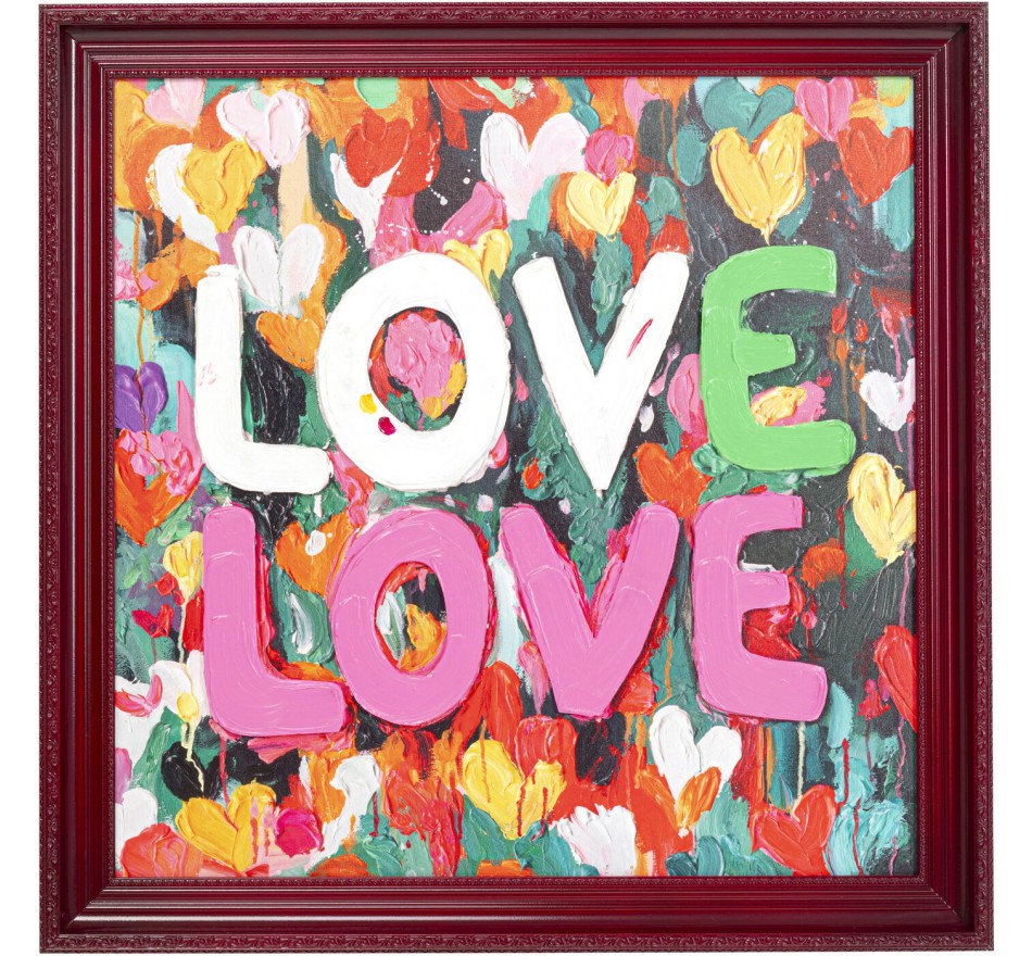 Framed Picture Love Love 80x80cm Kare Design