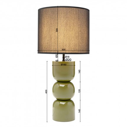 Taffellamp Eliano 53cm khaki Kare Design