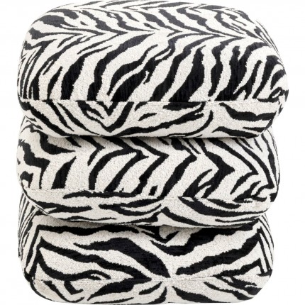 Draaikruk Pepino 45x45cm tijger zwart Kare Design