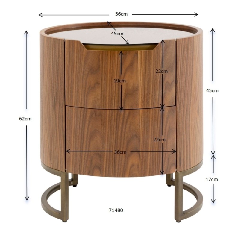 Petite commode Giorgio 56x62cm