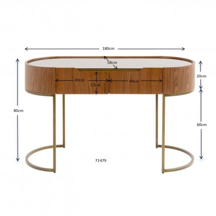 Desk Giorgio 180x58cm Kare Design