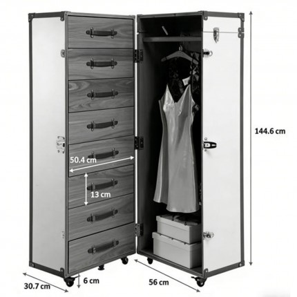 Kofferkast Globetrotter croco Kare Design