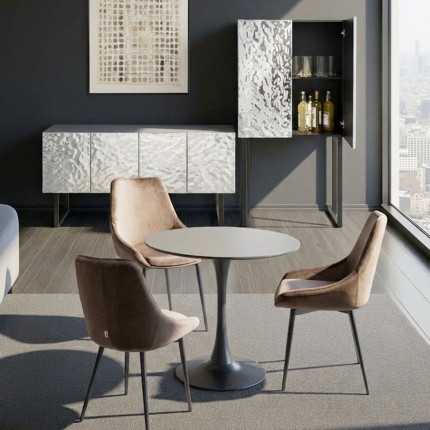 Eettafel Schickeria Ø80cm zwart Kare Design