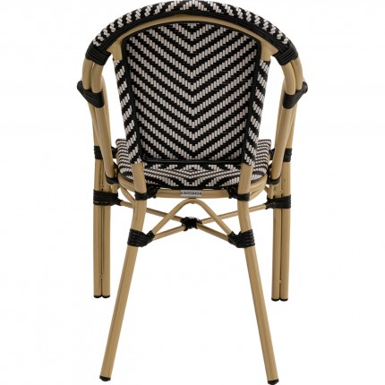 Outdoor Chair with armrests Montmartre black Kare Design