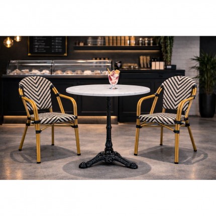 Outdoor Chair with armrests Montmartre black Kare Design