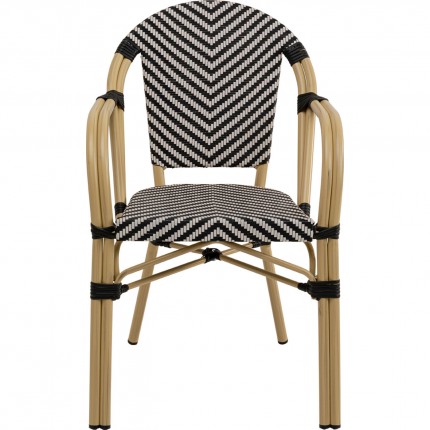 Outdoor Chair with armrests Montmartre black Kare Design