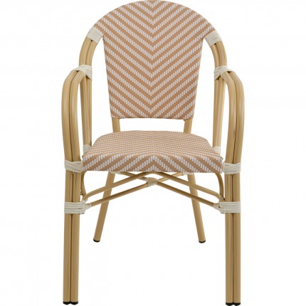 Outdoor Chair with armrests Montmartre beige Kare Design