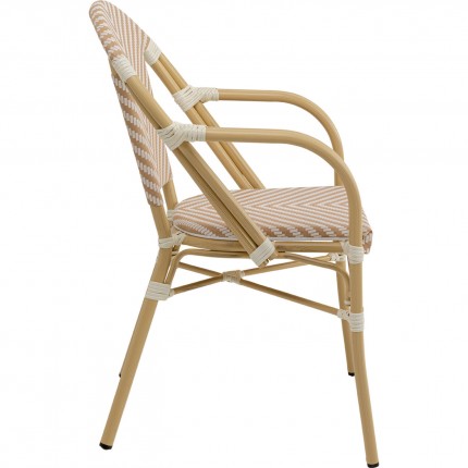 Tuinstoel met armleuningen Montmartre beige Kare Design